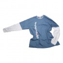 Футболка с длинным рукавом синяя с серым DAIWA TD Long Sleeve T Shirt Navy / Grey размер -  L / TDTNG-L
